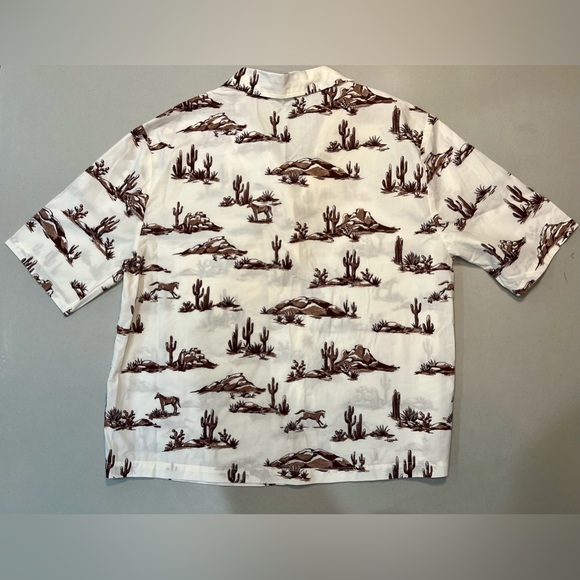 Mango Button Down Western Print Shirt MNG - Size XS - Picture 6 of 15